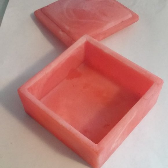 Vintage Design GIfts Internat'l Jewelry Trinket Holder Peach Perfect Condition - Picture 5 of 5
